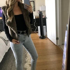 Velvet by Graham & Spencer Faux Fur Vest Size M